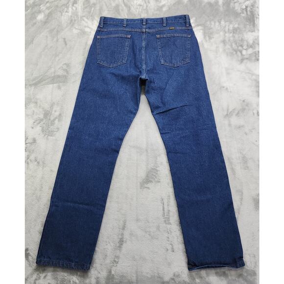 Rustler Jeans Mens 38X34 Blue Regular Fit Straight Leg Heavyweight Denim 87631PW - Picture 2 of 10